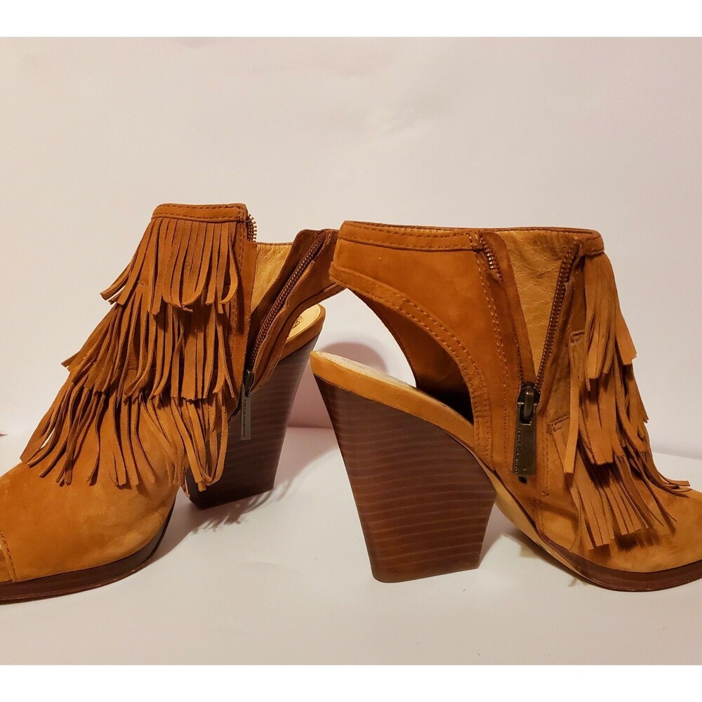 Vince Camuto Jadon Fringe Peep Toe Boot Sandals Women's Size 7.5 - Picture 8 of 9